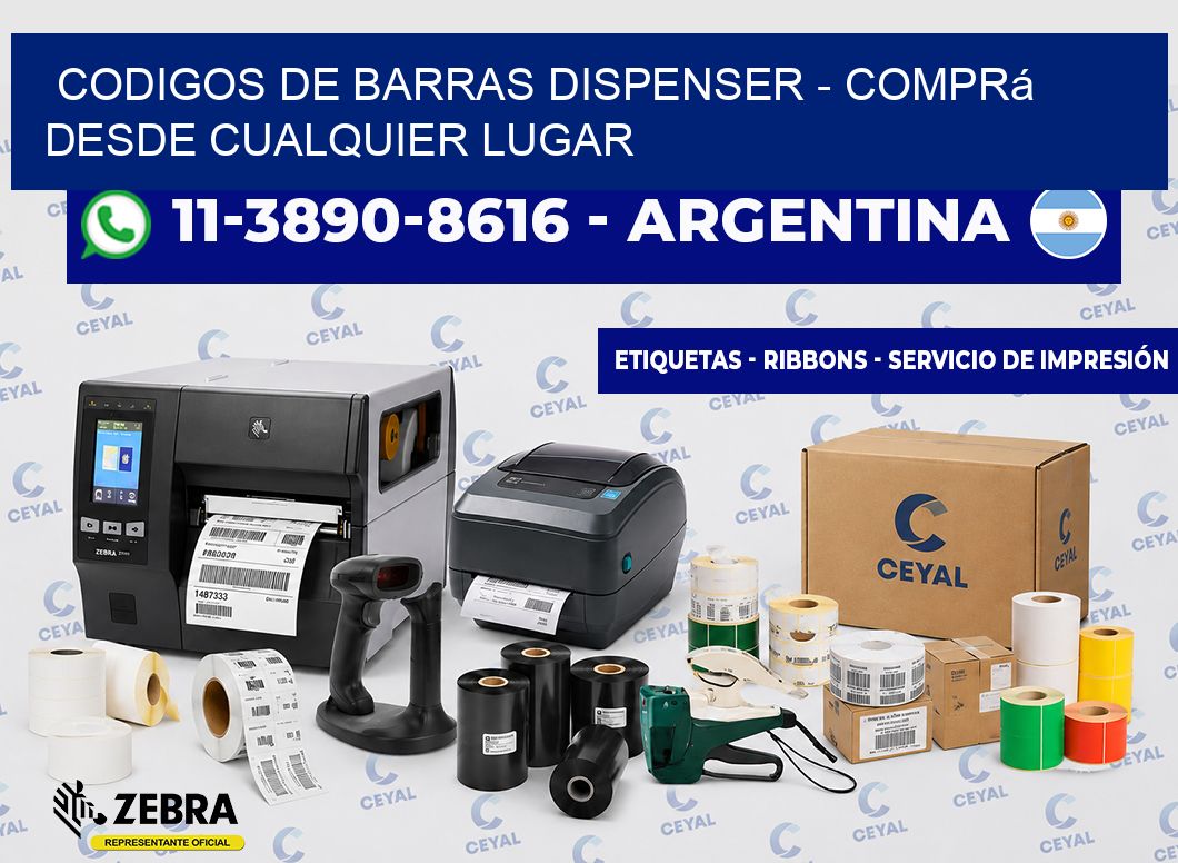 codigos de barras dispenser - Comprá desde cualquier lugar
