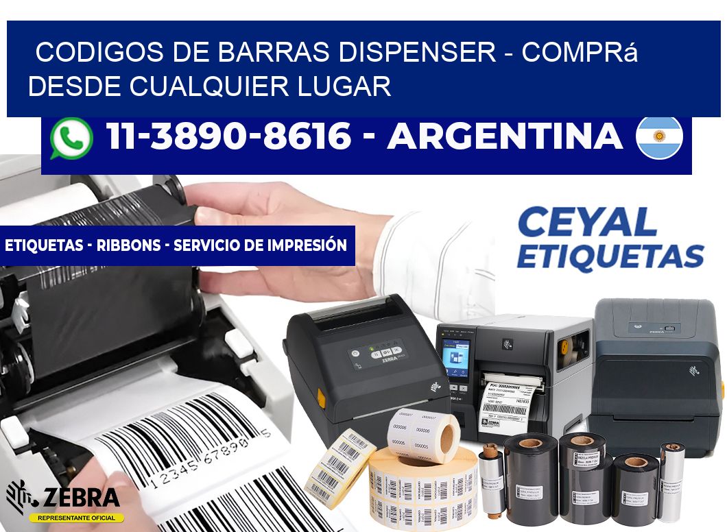 codigos de barras dispenser – Comprá desde cualquier lugar