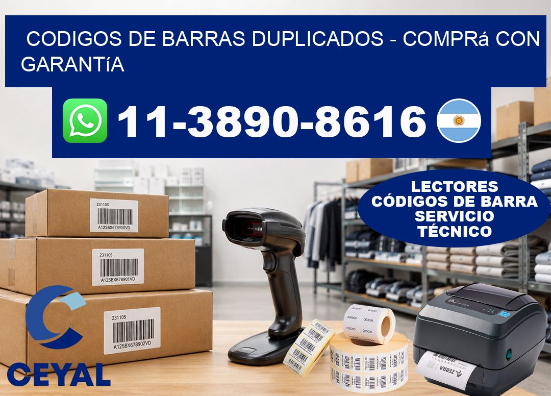 codigos de barras duplicados - Comprá con garantía