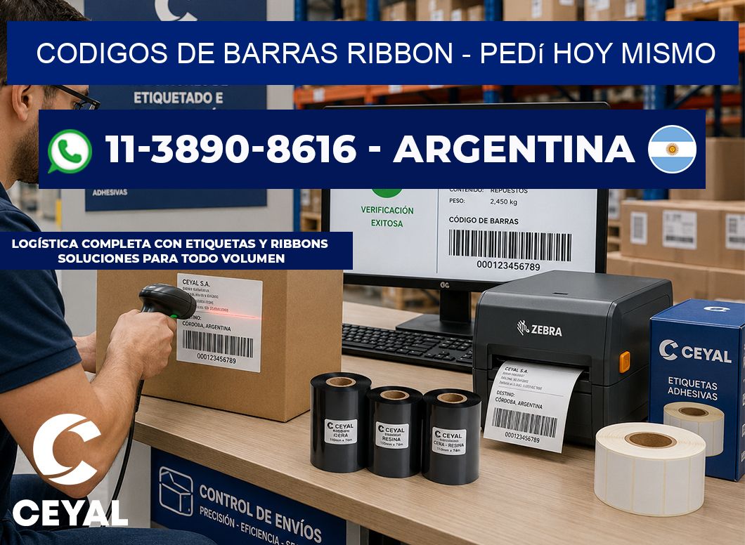 codigos de barras ribbon - Pedí hoy mismo