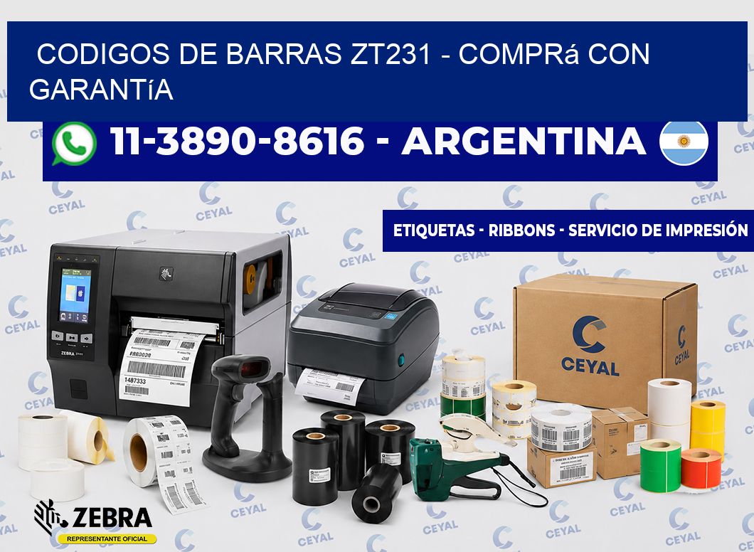 codigos de barras zt231 - Comprá con garantía